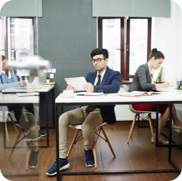 Team working in office