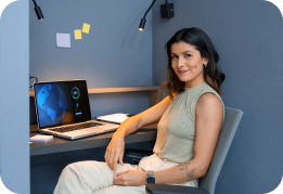 Woman working with laptop