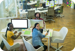 Coworkers collaborating